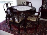 ROSEWOOD Formal Dining Room Table and 8 Chairs