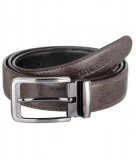 Men Brown Semi-Formal Genuine Leather Belts