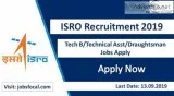 ISRO Recruitment 2019 -20 (86) Tech BTechnical AsstDraughtsman J