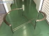 Glass and Metal Coffee Table