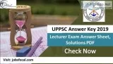 UPPSC Answer Key 2019 -20 Lecturer Exam Answer Sheet Solutions P