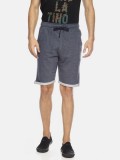 Men Navy Blue Regular Fit Shorts