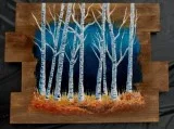 Sacramento Studio 1017 Rustic Birches on Wood Panel  Ages 21 and