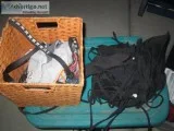 BASKET OF DOG COLLARS