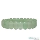Satyamani Natural Energized Green Aventurine Thin Oval Bracelet