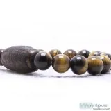Satyamani Natural Energized Tiger Eye with Tibetan Bead