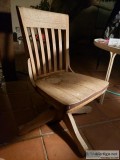 Vintage solid oak desk chair