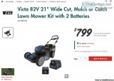 LAWN MOWER VICTA 82V 21 Inch Wide Cut Mower Kit