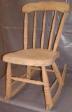Antique Small Adult or Child s Wood Rocking Chair Primitive Rock