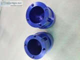 Anodized blue machining components
