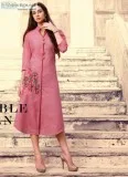 Light Pink Weaving Checks Kurti Stop2-1081