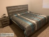 KING BEDROOM SET WITH MATTRESS AND 43 inch TV