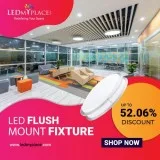 Order now LED flush mount fixtures at the best price