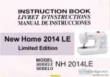 New Home 2014 Limited Edition Sewing Machine Instruction Manual