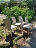 5 refurbished leather chairs