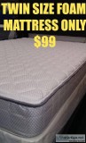 TWIN SIZE FOAM NEW MATTRESS ONLYSPECIAL