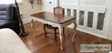 writing table with cane chair