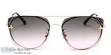 Zynamite Rectangle Sunglass for Women  Rose Gold Front and Templ