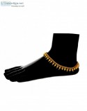 Check out collection of designer anklets or gold payal for girls