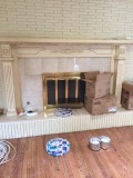 Fireplace Mantle and Screen