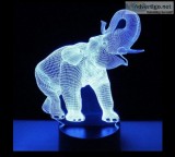 Amazing 3D LED Lamp Elephant Shape LED Night Lights with 7 Color