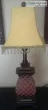 Accent Table Lamp with Gold Beaded Shade