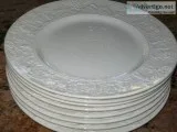 ROUND CHOP PLATE HUNTER CLUB EMBOSSED ON RIM 8 TOTAL 12&quot CHO