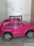 Pink electric car