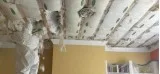 Upstairs bathroom flooded leaking through ceiling