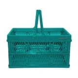 Teal Collapsible Storage Bins - Best Shopping Basket - OrganizeM