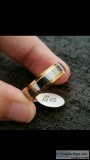 Mens 18K Gold Plated and Stainless Steel Ring