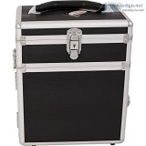 C3010 - Black Snake Jewelry And Makeup Case With Mirror