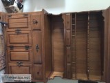 Solid wood hutch