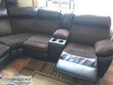 Lucious Chocolate Brown Sectional Couch
