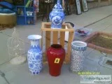 Chinesse Ginger Jar and Vase and Cane Holder