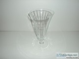 set of 12 ribbed crystal parfait glass