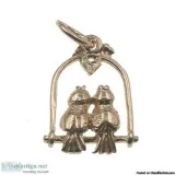 LOVE BIRDS ON A SWING CHARM
