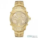 18 karat gold platted diamond men&rsquos watche