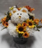 Scented Carnation Harvest Time Bear Arrangement Handmade