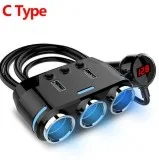 Buy Car Cigarette Lighter Socket Splitter 100W LED USB Charger f