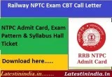 Railway NTPC Admit Card 2019