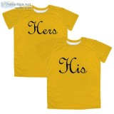 Buy Personalised Couple T-Shirts Online India at Right Gifting