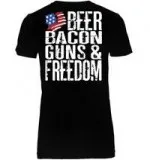 15% OFF - TRENDY GUN FLAG SHIRT (FREEDOM BEER BACON). AVAILABLE 
