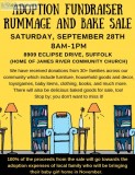 ADOPTION FUNDRAISER RUMMAGE AND BAKE SALE