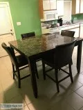 Marble kitchen table and charbroil grill
