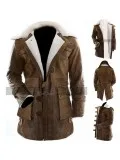 Batman Dark Knight Rises Bane Fur Leather Coat