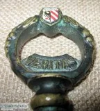 Vintage N&uumlrnberg German Brass Veritas In Vino Skeleton Key C