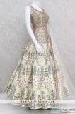 Designer Off White Indian Outfit With Prints and Trendy Style  P