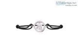 Sai Baba Bracelet In Silver With Diamond