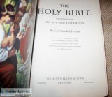 1952 Vintage Holy Bible Revised Standard Nelson Edition 283B Red